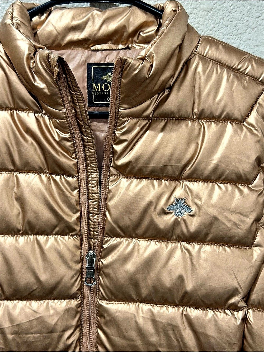 Möde Metallic Gold Puffer Vest Like New